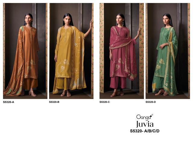 Ganga juvia 5320 unstitched wholesale dress material